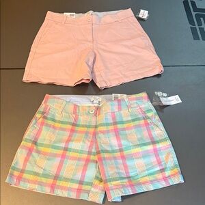 Crown and Ivy Caroline Plaid and Pink Women's Shorts Set